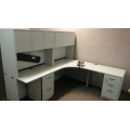 Artopex L-Suite Desk Unit w Overhead & Filing Pedestals